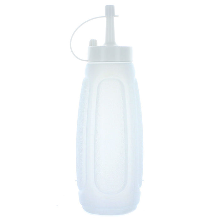 6pk Squeeze Bottle Set Plastic Translucent 10.2oz Squirt Condiment Oil Twist Cap