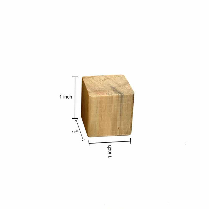 64 Pc Craft Blocks Unfinished Hardwood Natural Wooden Block 1" Cubes Arts Crafts