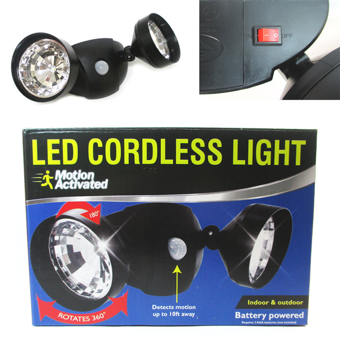 Adjustable LED Lights Motion Activated Sensor Indoor Outdoor Cordless Patio Wall