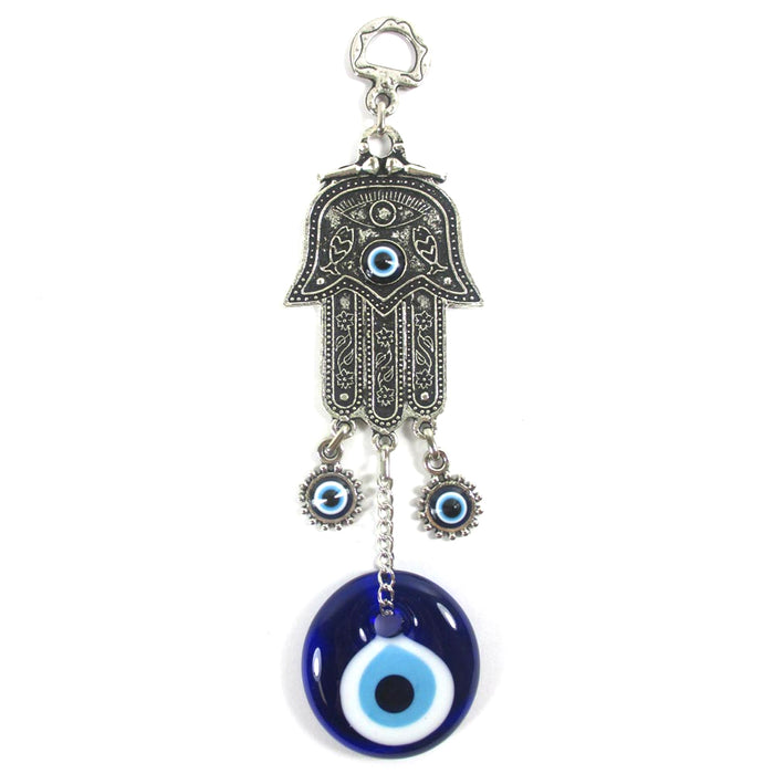 Turkish Hand Hamsa Blue Evil Eye Home Blessing Charm Hanging Ornament Wall Decor