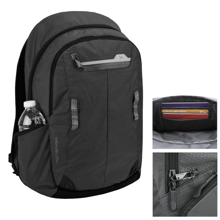 Tavelon Anti-Theft Backpack Waterproof Active RFID Blocking Lightweight Travel