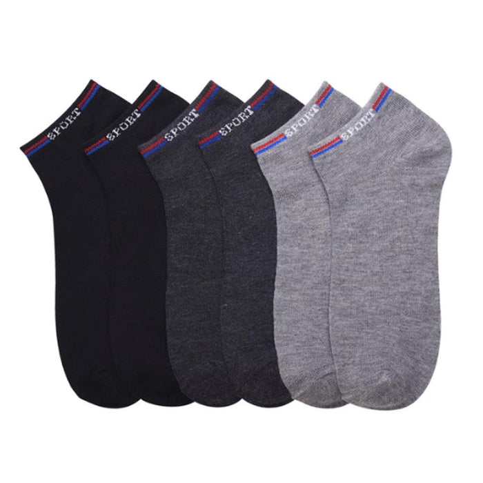 6 Pairs Sports Socks Ankle Quarter Crew Mens Stretchy Low Cut Size 9-11 Assorted