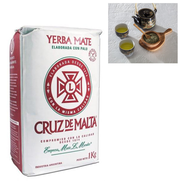 Yerba Mate Cruz De Malta 1 Kg Argentina Tea Leaf Herbal Energy Drink Natural Aid