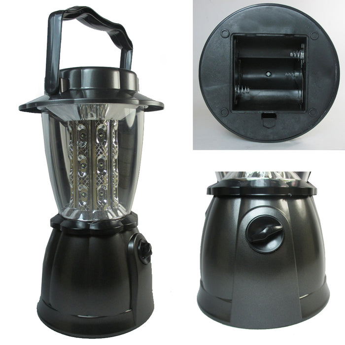 24 LED Portable Lantern Camping Light w/ Compass Dimmer Lamp Outdoor Tent Hiking