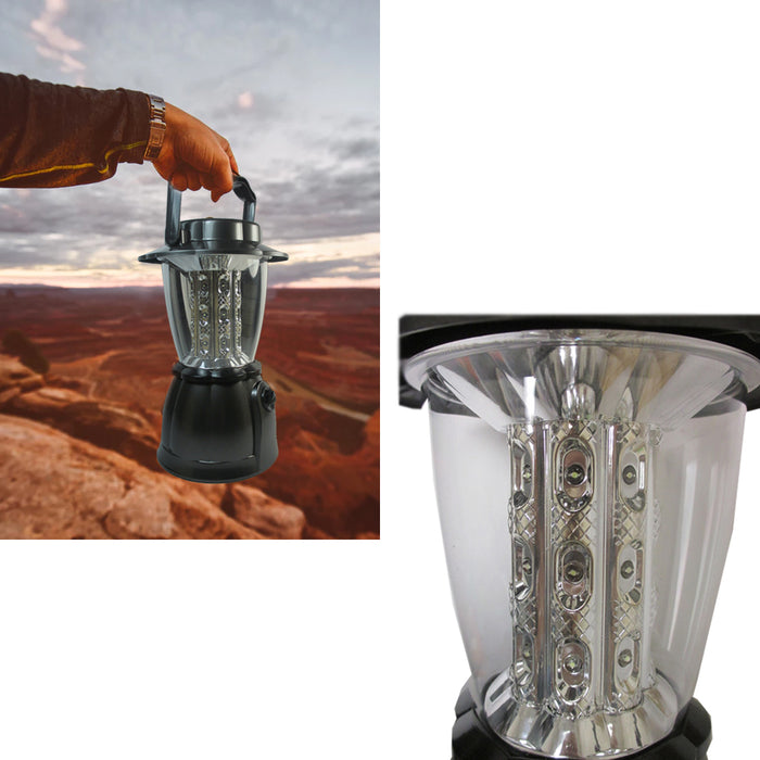 2 Pack Portable Outdoor 24 LED Camping Lantern Bright Tent Lamp Lamp Flashlight