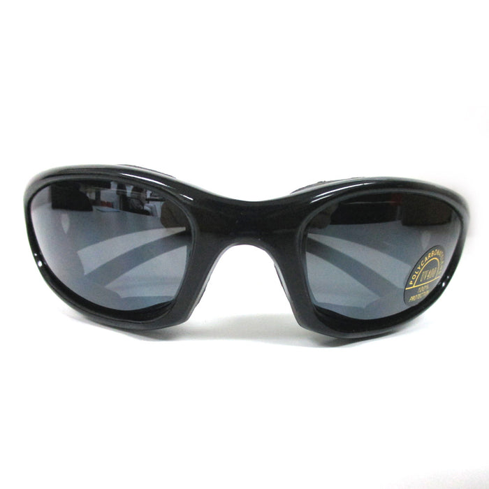 1 Wind Resistant Motorcycle Riding Sunglasses UV Day Sports Glasses Foam Padded