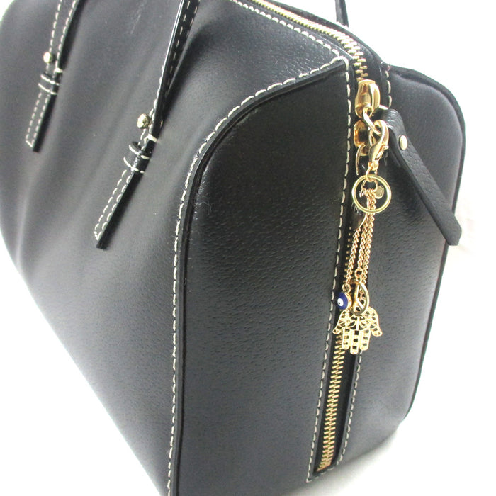 1 Gold Plated Hamsa Purse Charm Evil Eye Lucky Hand Peace Keychain Accessory !