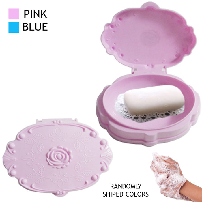 2 Travel Soap Holder w/ Lid Draining Soap Box Shower For Travel Gym Camp Bath