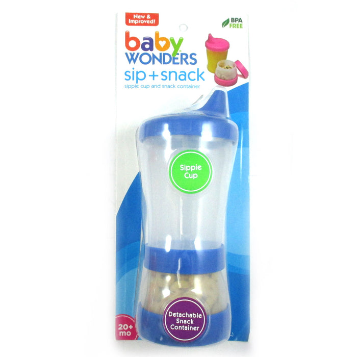 Sippy Cup Snack Container Sippie Toddler Drinking No-Spill Cereal Compartment