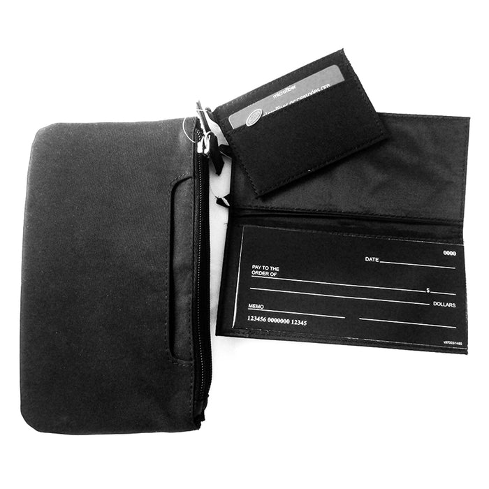 New Purse Bag Organizer Insert Zippered Tote Multi Pocket Check Card Holder Tidy