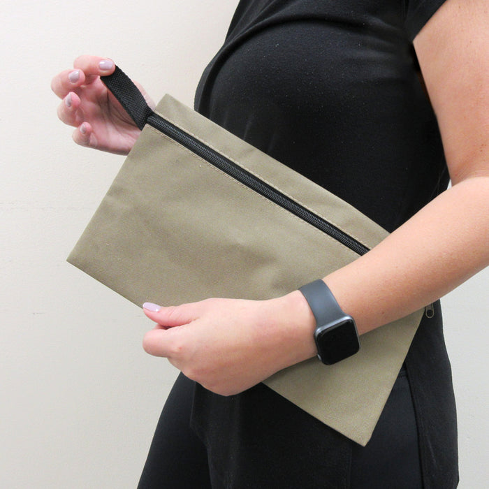 Zipper Pouch File Storage Bag Document Pouch Multipurpose Travel Tote Cosmetics
