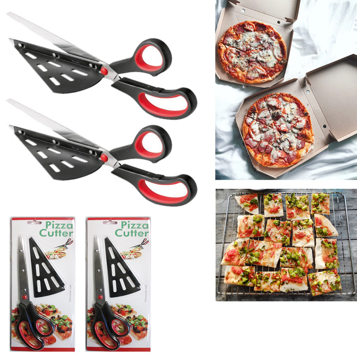 2X Pizza Cutters Stainless Steel Scissors 11 Slicer Sharp Blade Utensil Kitchen