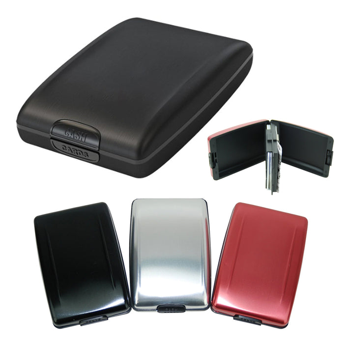 RFID Blocking Aluminum Credit Card Holder Safe Wallet Hard Case Anti Scan Theft