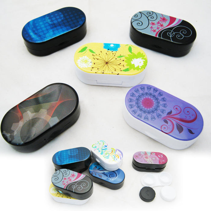Contact Lenses Case Kit Cute Travel Eye Care Mini Set Mirror Traveling Holder !!
