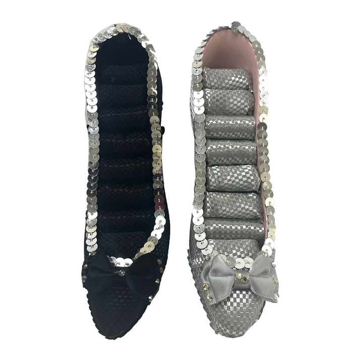2PC Jewelry Ring Display High Heel Shoes Stand Rack Holder Earrings Organizer
