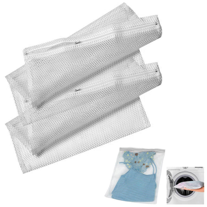 2 Mesh Laundry Bags 15.7" X 19.7" Lingerie Delicates Panties Bras Wash Protector