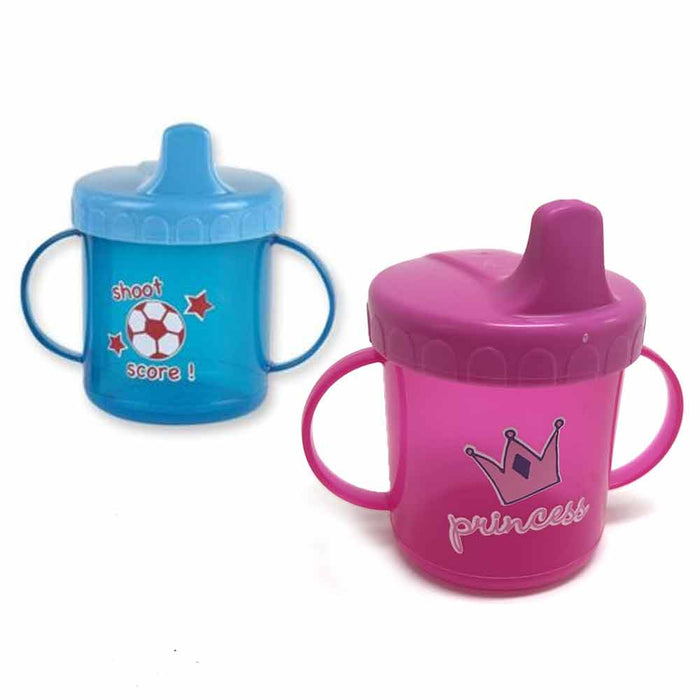2 Pack Twin Handle Spill Proof Cup Sippy Drinking Cups BPA Free 8oz 6m+ Toddler