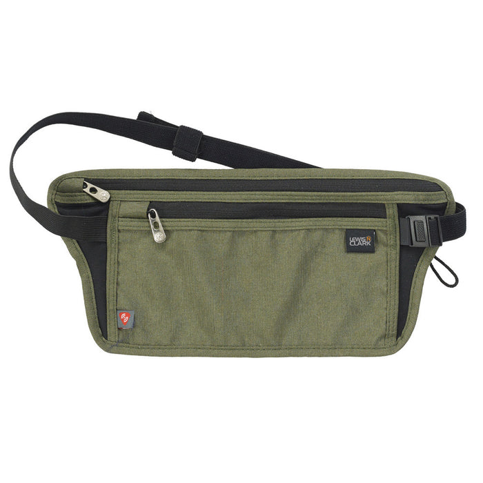 Lewis N Clark Fanny Pack RFID Waist Money Belt Travel Wallet Passport Holder