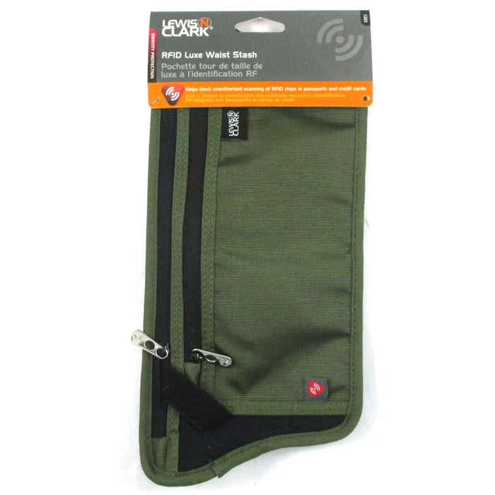 Lewis N Clark Fanny Pack RFID Waist Money Belt Travel Wallet Passport Holder