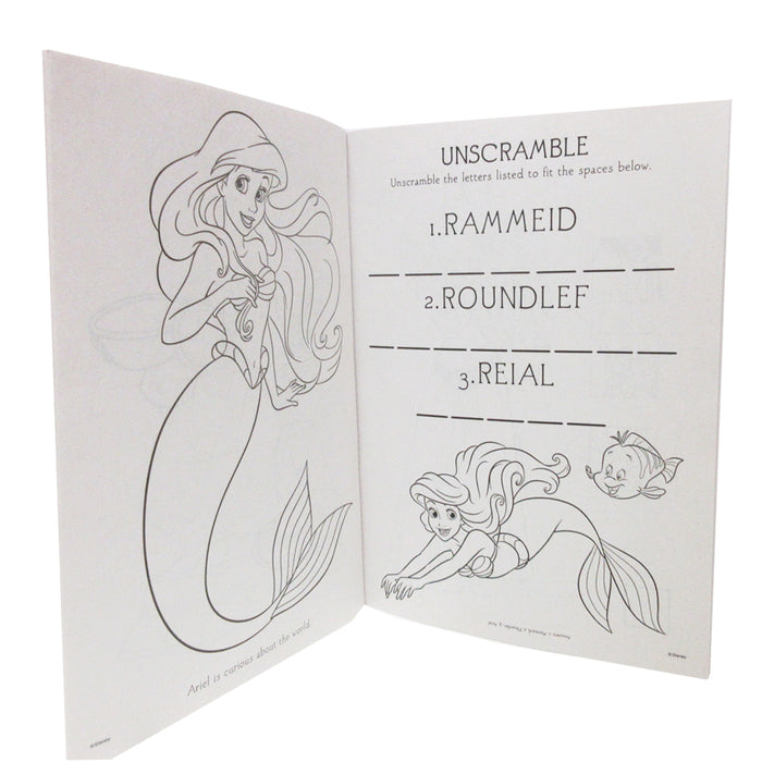 2PC Disney Princesses Coloring Book Jumbo Activity Pad Books Kids Children Girls