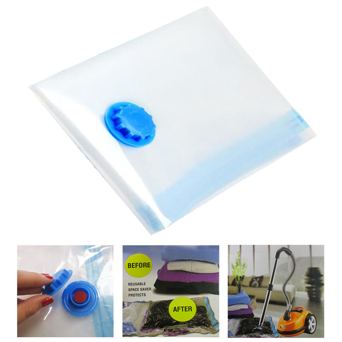 1 Vacuum Storage Bag Space Saver Clothing Compressed Seal Large Travel Organizer
