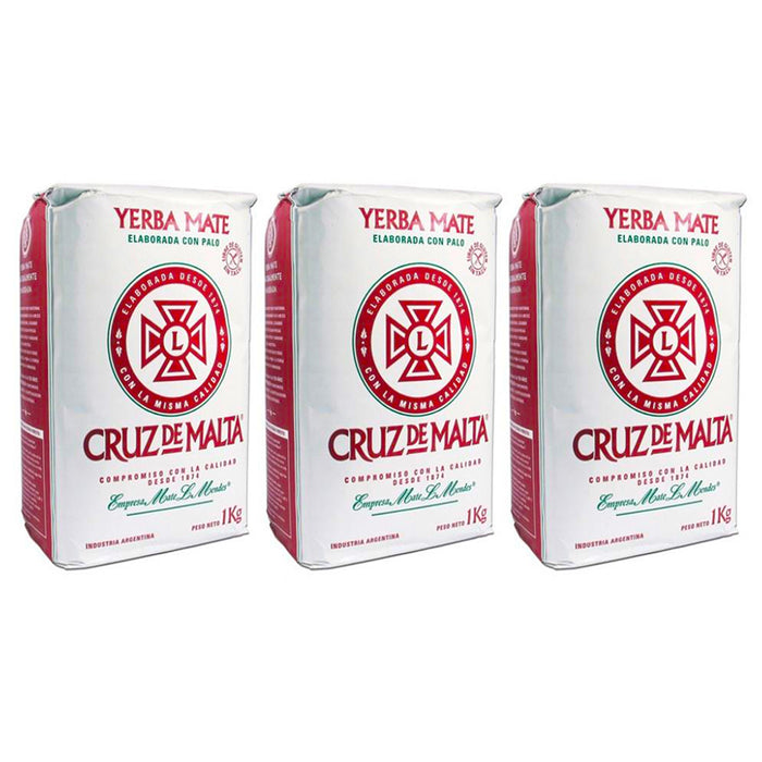 Argentina Yerba Mate Cruz De Malta Tea Leaf 3 Kg Herbal Drink Energy Natural Aid