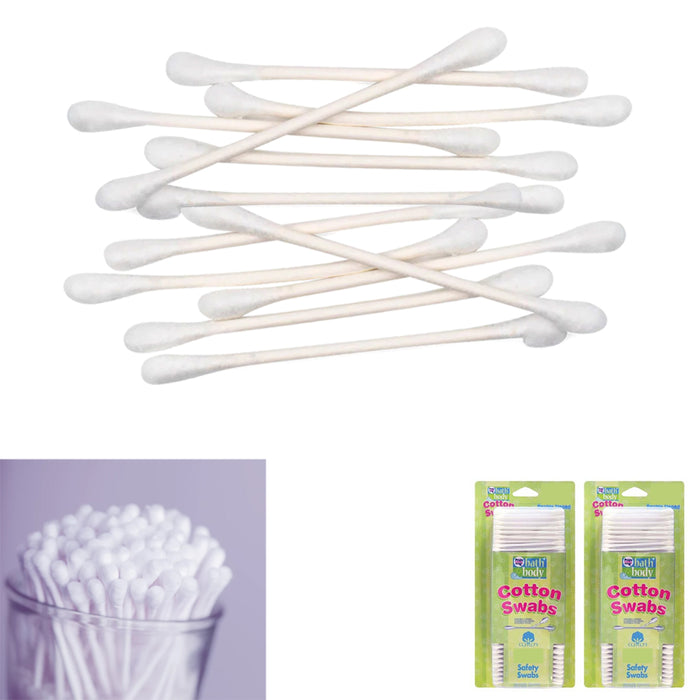 1100 Ct Cotton Swabs Double Tipped Applicator Tip Clean Ear Wax Makeup Remover