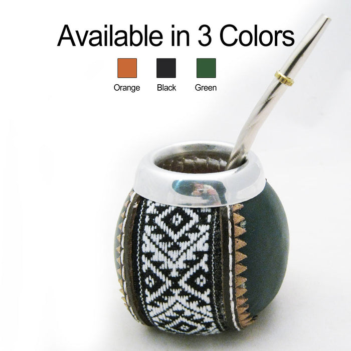 ARGENTINA MATE GOURD YERBA TEA WITH STRAW BOMBILLA KIT DIET HEALTHY DRINK 7836 !