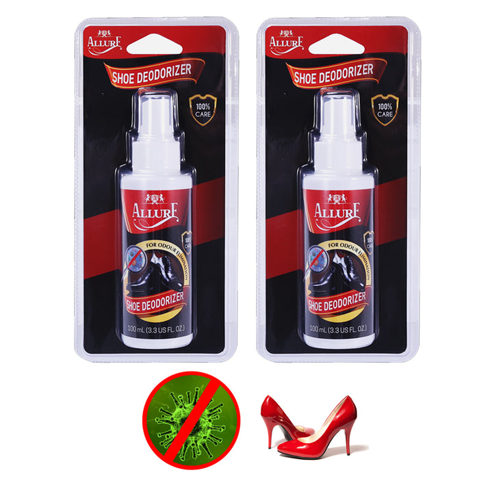 2 Pack Odor Eliminator Shoe Deodorizer Spray Socks Boots Freshener Smell Remover