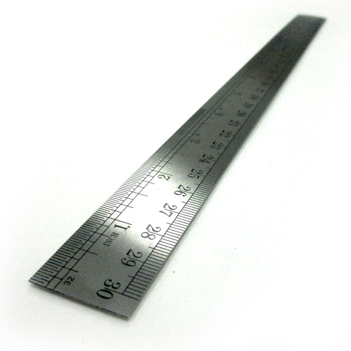 3PC Metal Rulers 12" Stainless Steel Straight Edge Drawing Cutting Non Skid Back