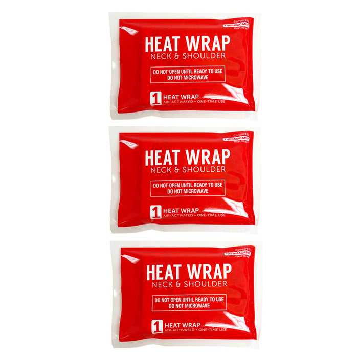 3 Heat Wraps Air-Activated Body Pain Relief Neck Shoulder Heat Therapy One Size