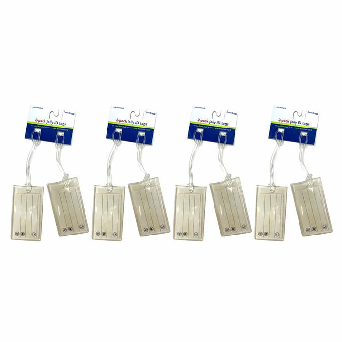 8 PC Flexible Luggage Tags Jelly Silicone Suitcases Travel ID Card Label Baggage