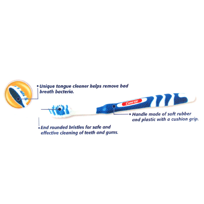 3 Pack Travel Toothbrushes Medium Bristles Full Head Tongue Scraper Oral Care