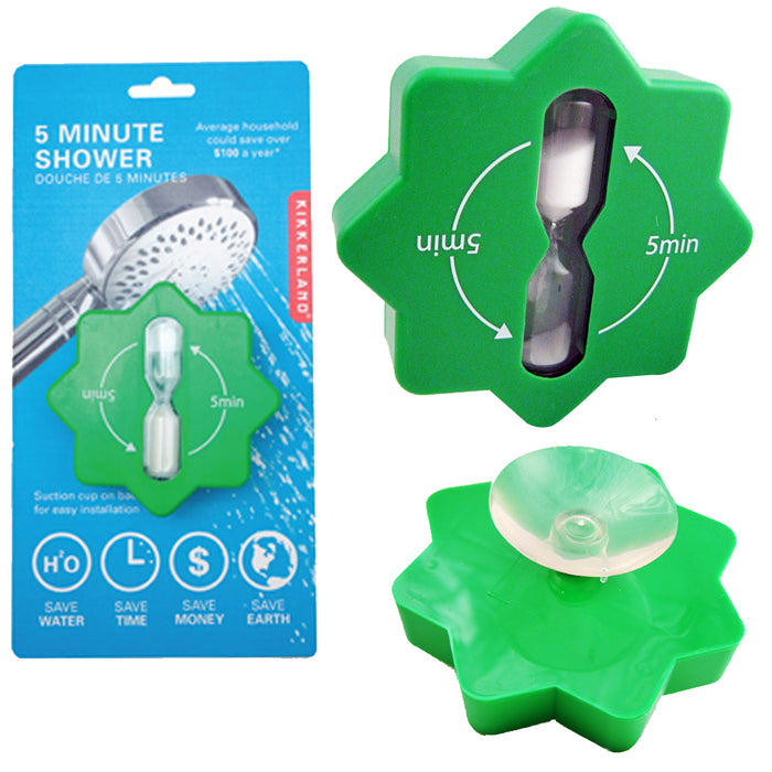 5 Minute Shower Bathroom Timer The Original Shorter Shower Gift Favor Kikkerland