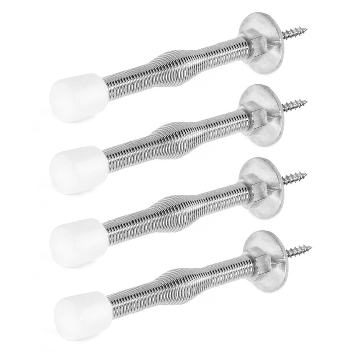 8PC Stronger Door Stopper Wedges Springs Plastic Stop Carpet Floor Heavy Duty