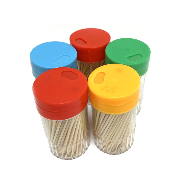 10 Pack Wooden Toothpicks Dispensers 150ct Oral Care Catering Party Bamboo Picks