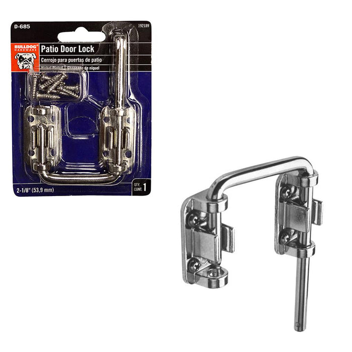 2-1/8-Inch Sliding Door Loop Lock U Steel Plated Patio Door Safety Heavy Duty