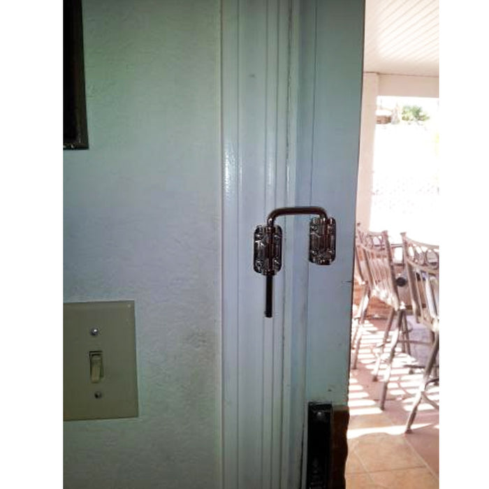 2-1/8-Inch Sliding Door Loop Lock U Steel Plated Patio Door Safety Heavy Duty