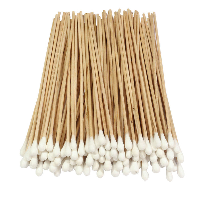 200 Pcs Cotton Swab Applicator Q-tip Swabs 6" Extra Long Wood Makeup Application