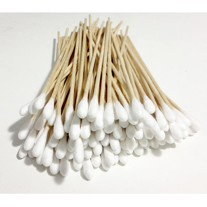 200 Pcs Cotton Swab Applicator Q-tip Swabs 6" Extra Long Wood Makeup Application