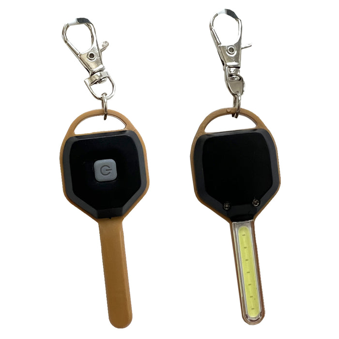 2PC Portable LED Flashlight Keychain COB Light Small Lamp Key Ring Flash Torch