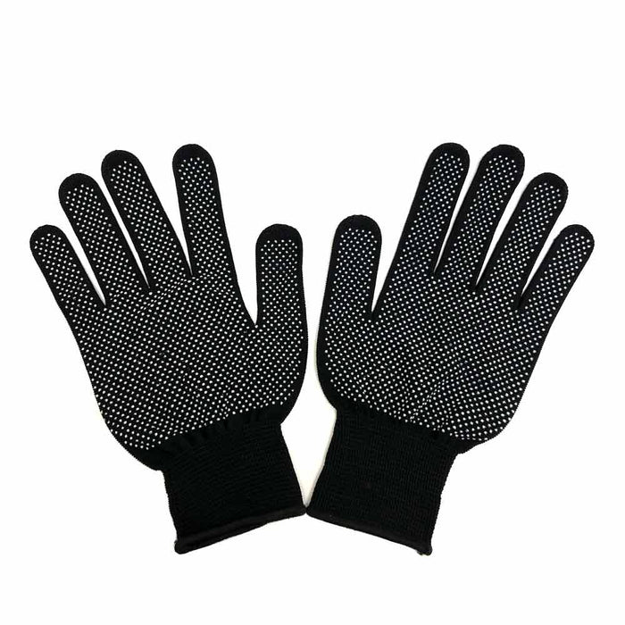 3 Pairs Work Gloves Dotted Anti Slip Knitted Stretchy Cloth Glove Moist Glove