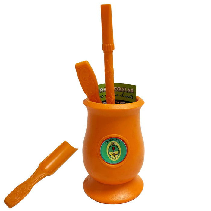 Special kit autoclean from Argentina Mate Gourd Set with Spoon Bombilla Straw and Yerba Remover Gift Kit 941