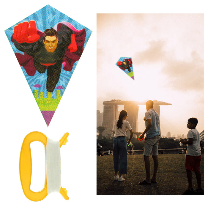 3 Pack Easy Flyer Diamond Kite Fun Kids Beach Park Outdoor Games Plastic Fly Toy