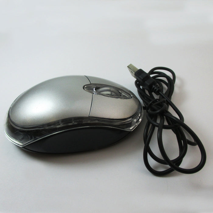 5 Pack Wired USB Optical Mouse Light Scroll Wheel Mice Laptop Computer PC Black