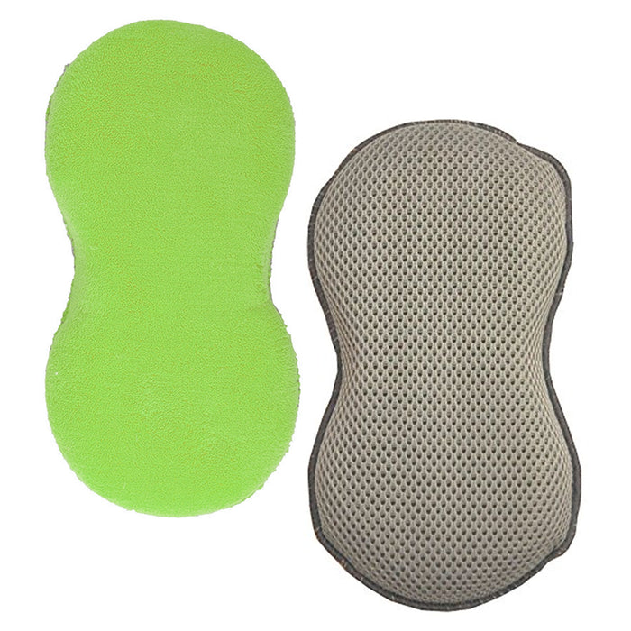 3Pc Car Wash Sponge Detail Microfiber Scrub Care Lint Scratch Free Cleaning Tool