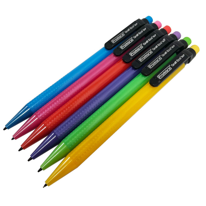 12 Mechanical Pencils With Erasers Refillable 0.7mm #2 HB Point Girls Boys Adult