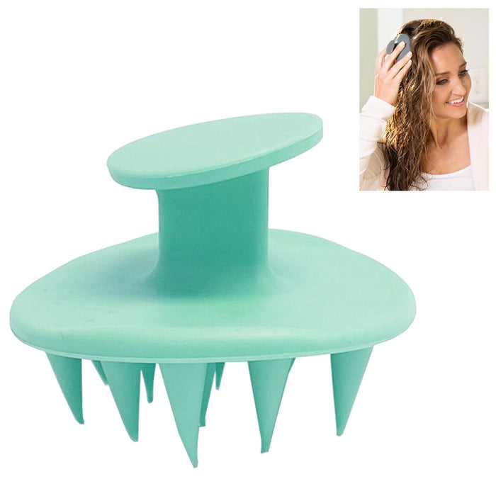 2 Shampoo Scalp Massager Brush Silicone Hair Washing Comb Head Care Salon Shower