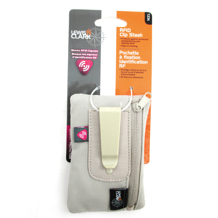 Travel Wallet RFID Blocking Document Pouch Clip On Id Holder Bag Lewis N Clark