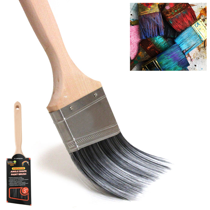 Paint Brush Angle 3 House Wall Home Interior Exterior Brushes Professional New
